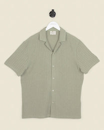 Peder - Crochet Jacquard Short Sleeve Shirt
