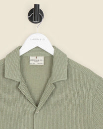 Peder - Crochet Jacquard Short Sleeve Shirt