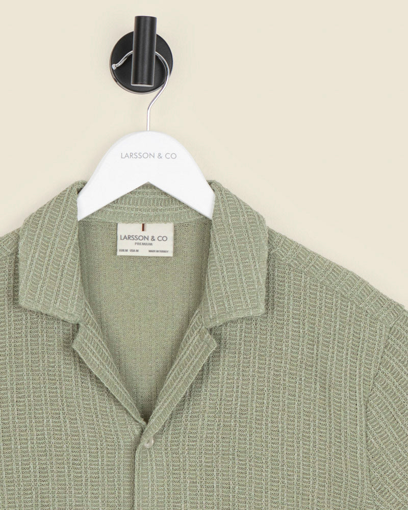 Peder - Crochet Jacquard Short Sleeve Shirt