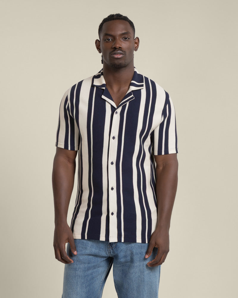 Anker - Waffle Stripe Short Sleeve Shirt