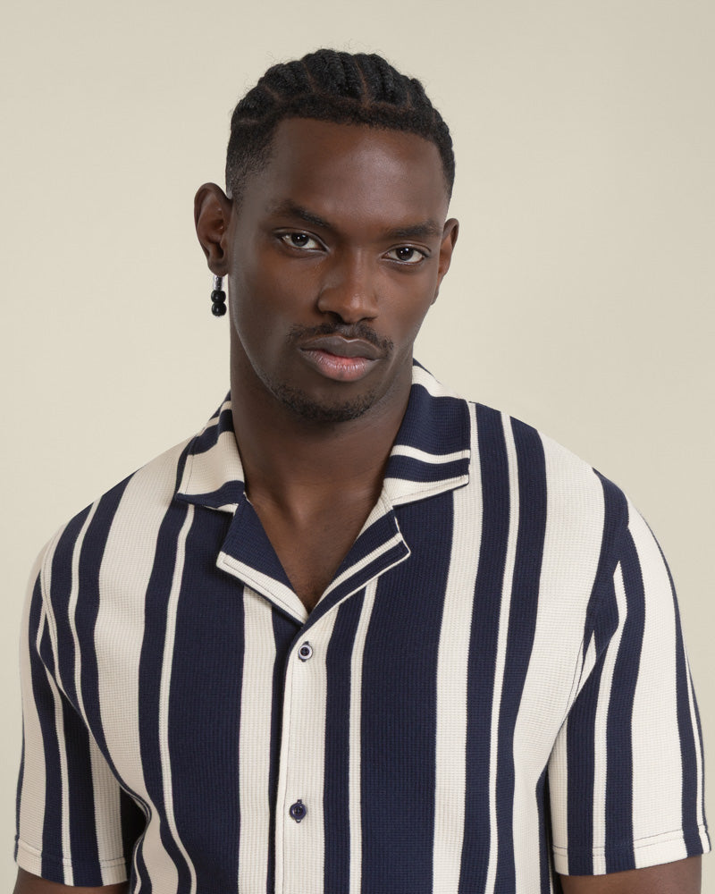 Anker - Waffle Stripe Short Sleeve Shirt