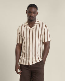 Hannes - Waffle Stripe Short Sleeve Shirt