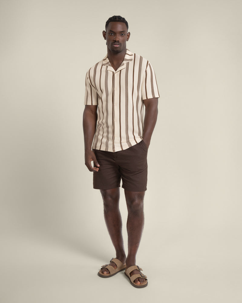 Hannes - Waffle Stripe Short Sleeve Shirt