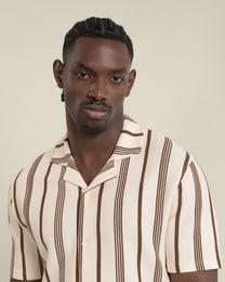 Hannes - Waffle Stripe Short Sleeve Shirt