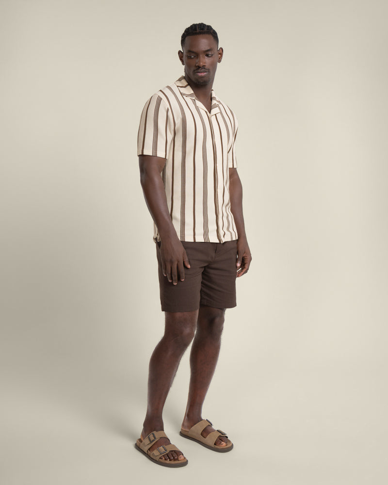 Hannes - Waffle Stripe Short Sleeve Shirt