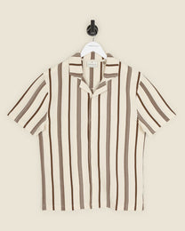 Hannes - Waffle Stripe Short Sleeve Shirt