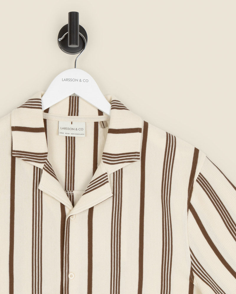 Hannes - Waffle Stripe Short Sleeve Shirt