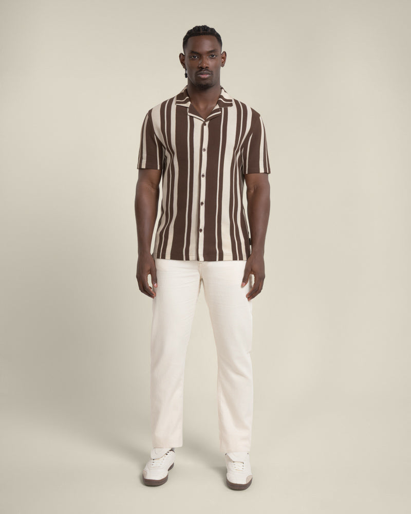 Anker - Waffle Stripe Short Sleeve Shirt