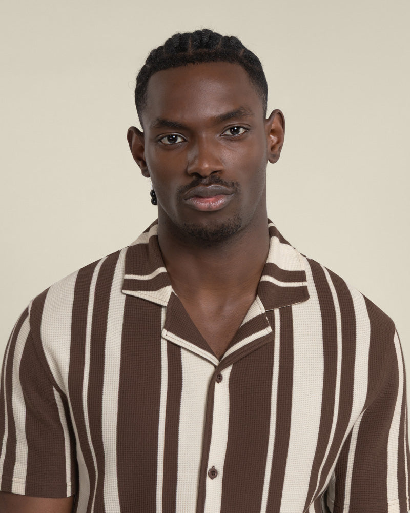 Anker - Waffle Stripe Short Sleeve Shirt