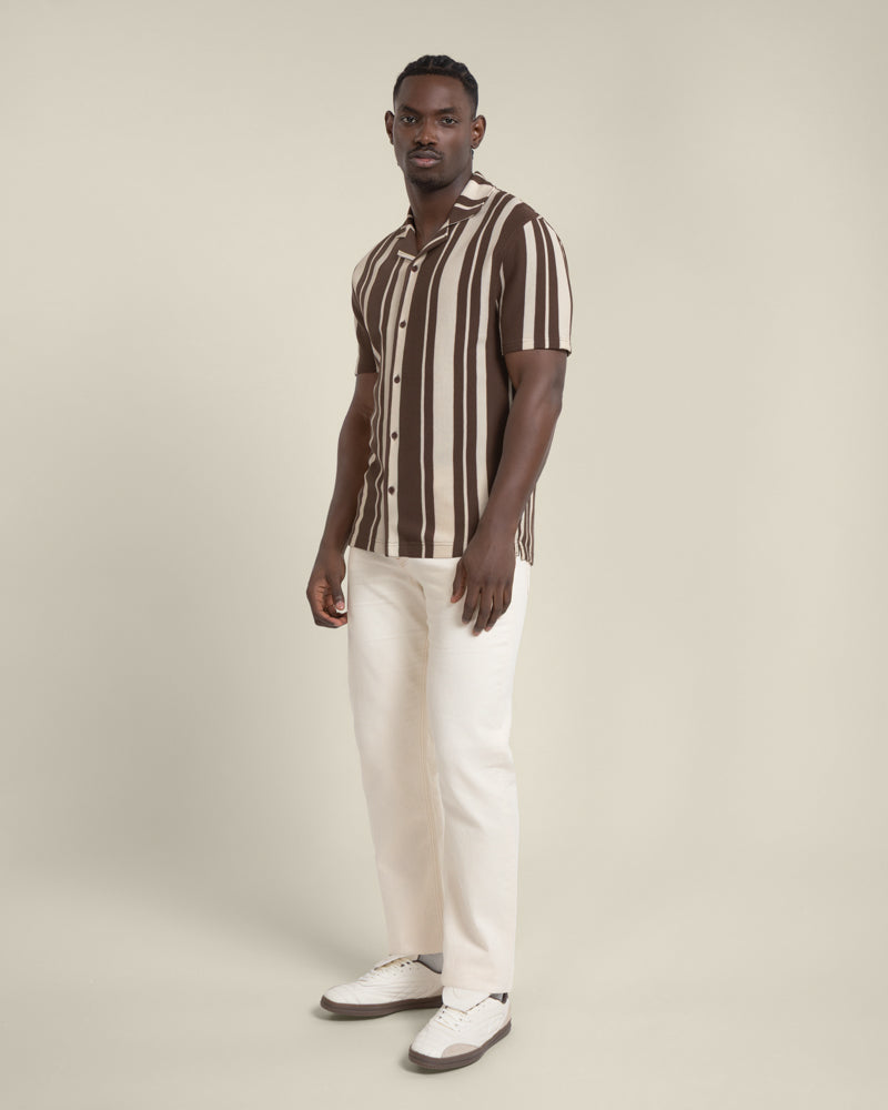 Anker - Waffle Stripe Short Sleeve Shirt