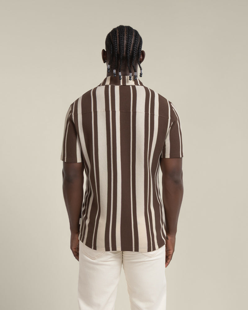 Anker - Waffle Stripe Short Sleeve Shirt