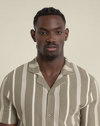 Hannes - Waffle Stripe Short Sleeve Shirt