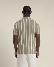 Hannes - Waffle Stripe Short Sleeve Shirt