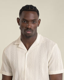 Kai - Crochet Jacquard Short Sleeve Shirt