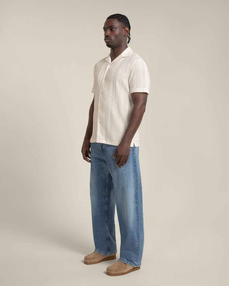 Kai - Crochet Jacquard Short Sleeve Shirt