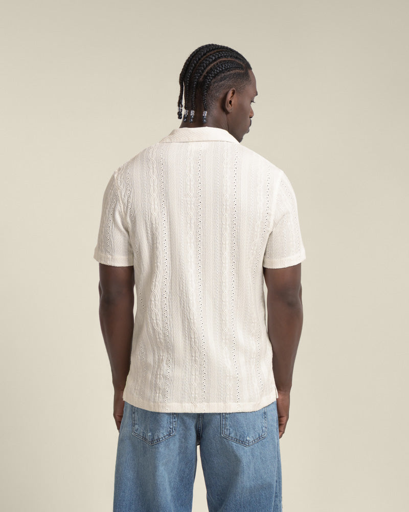 Kai - Crochet Jacquard Short Sleeve Shirt