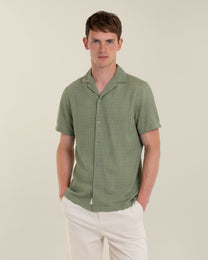 Mimir - Crochet Jacquard Short Sleeve Shirt