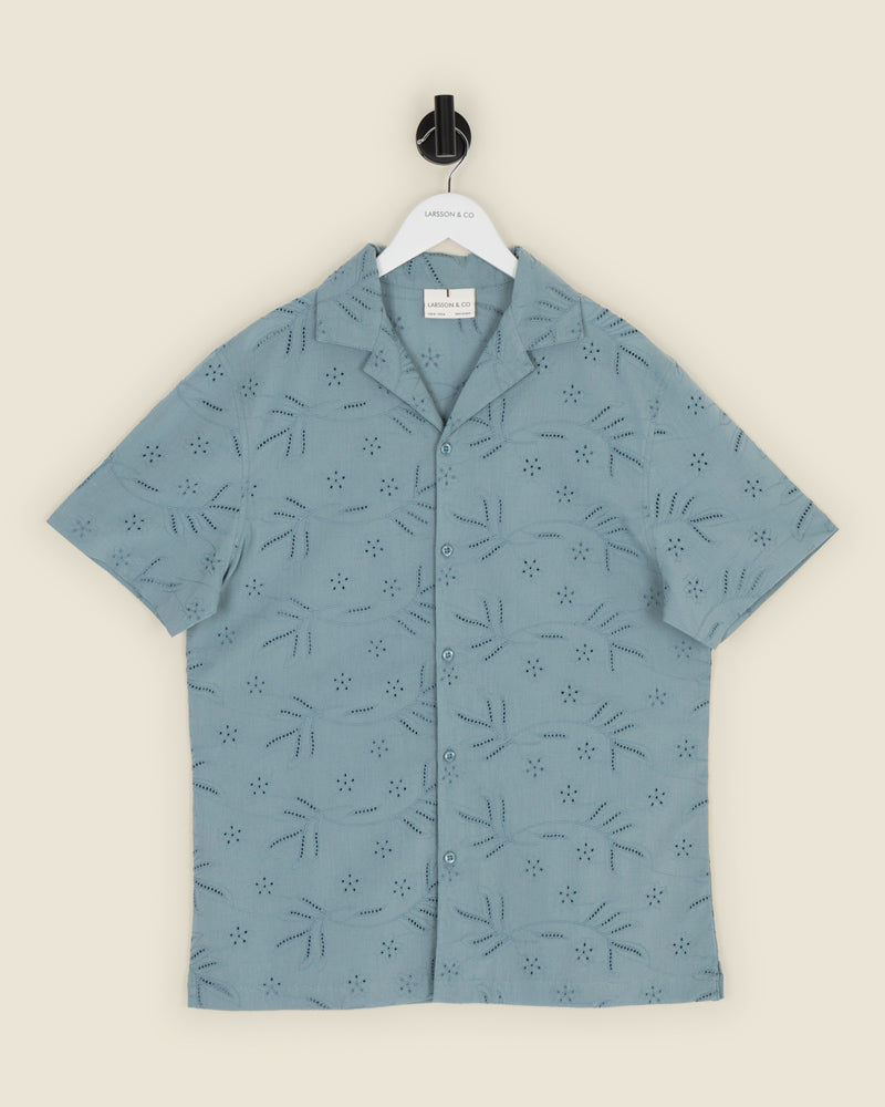 Daan - Floral Embossed Short Sleeve Shirt