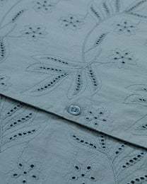 Daan - Floral Embossed Short Sleeve Shirt