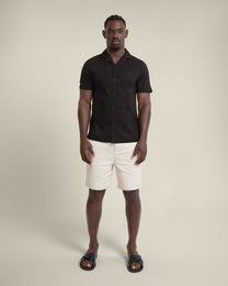 Kari - Leaf Embossed Short Sleeve Shirt