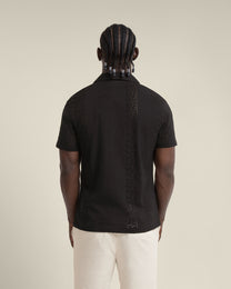 Kari - Leaf Embossed Short Sleeve Shirt