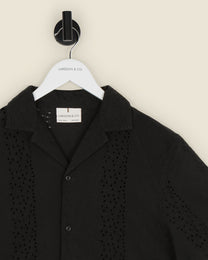 Kari - Leaf Embossed Short Sleeve Shirt