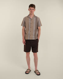 Janne - Jacquard Stripe Short Sleeve Shirt