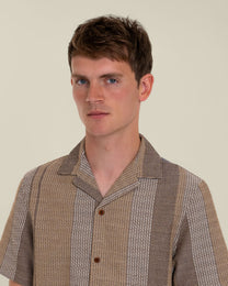 Janne - Jacquard Stripe Short Sleeve Shirt