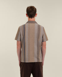 Janne - Jacquard Stripe Short Sleeve Shirt
