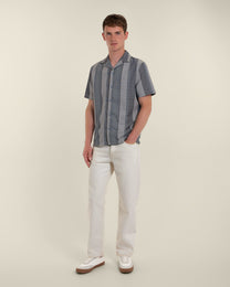 Janne - Jacquard Stripe Short Sleeve Shirt