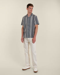 Janne - Jacquard Stripe Short Sleeve Shirt