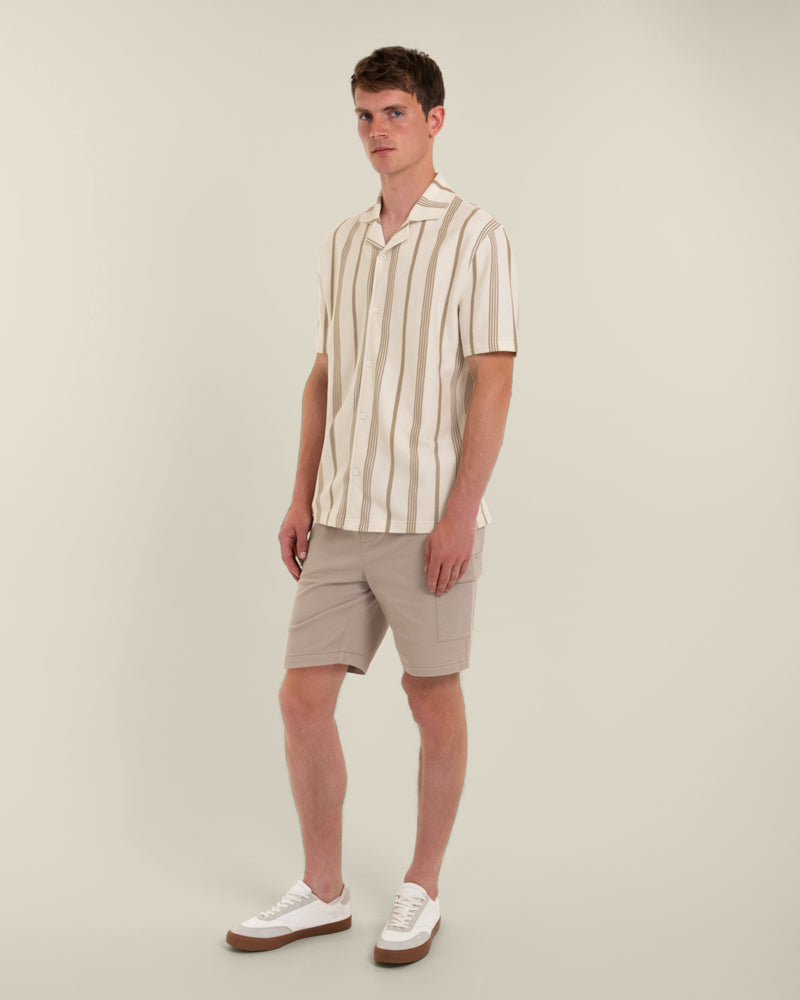 Hannes - Waffle Stripe Short Sleeve Shirt