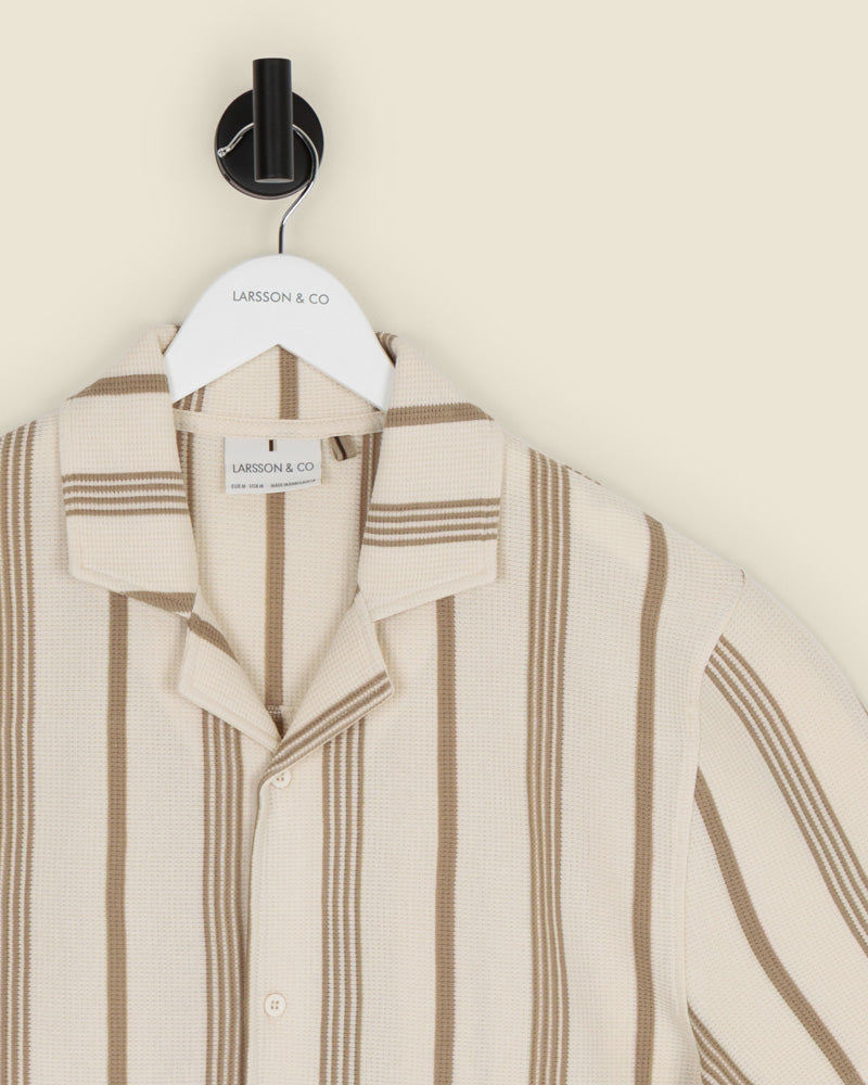 Hannes - Waffle Stripe Short Sleeve Shirt