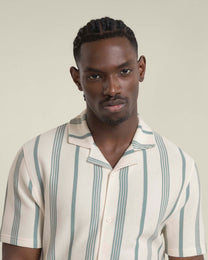 Hannes - Waffle Stripe Short Sleeve Shirt