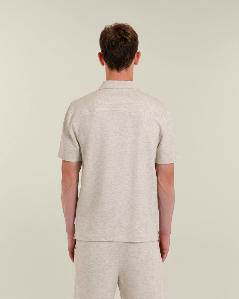 Sven – Soft-Touch Jersey Short Sleeve Shirt &amp; Short Set Grey Melange