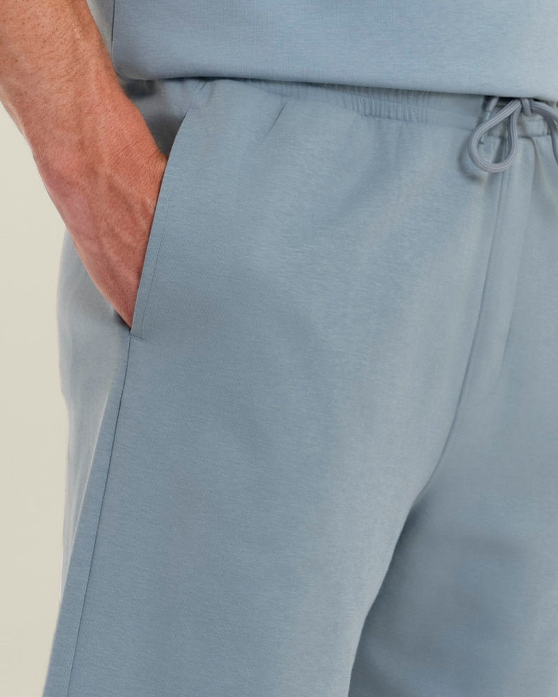 Sven – Soft-Touch Jersey Short Sleeve Shirt &amp; Short Set Light Blue