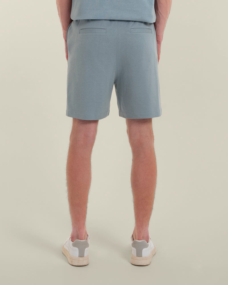 Sven – Soft-Touch Jersey Short Sleeve Shirt &amp; Short Set Light Blue