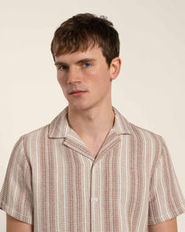 Textured Stripe Short Sleeve Shirt