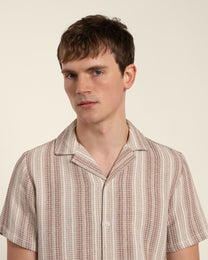 Textured Stripe Short Sleeve Shirt