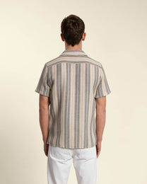 Textured Stripe Short Sleeve Shirt