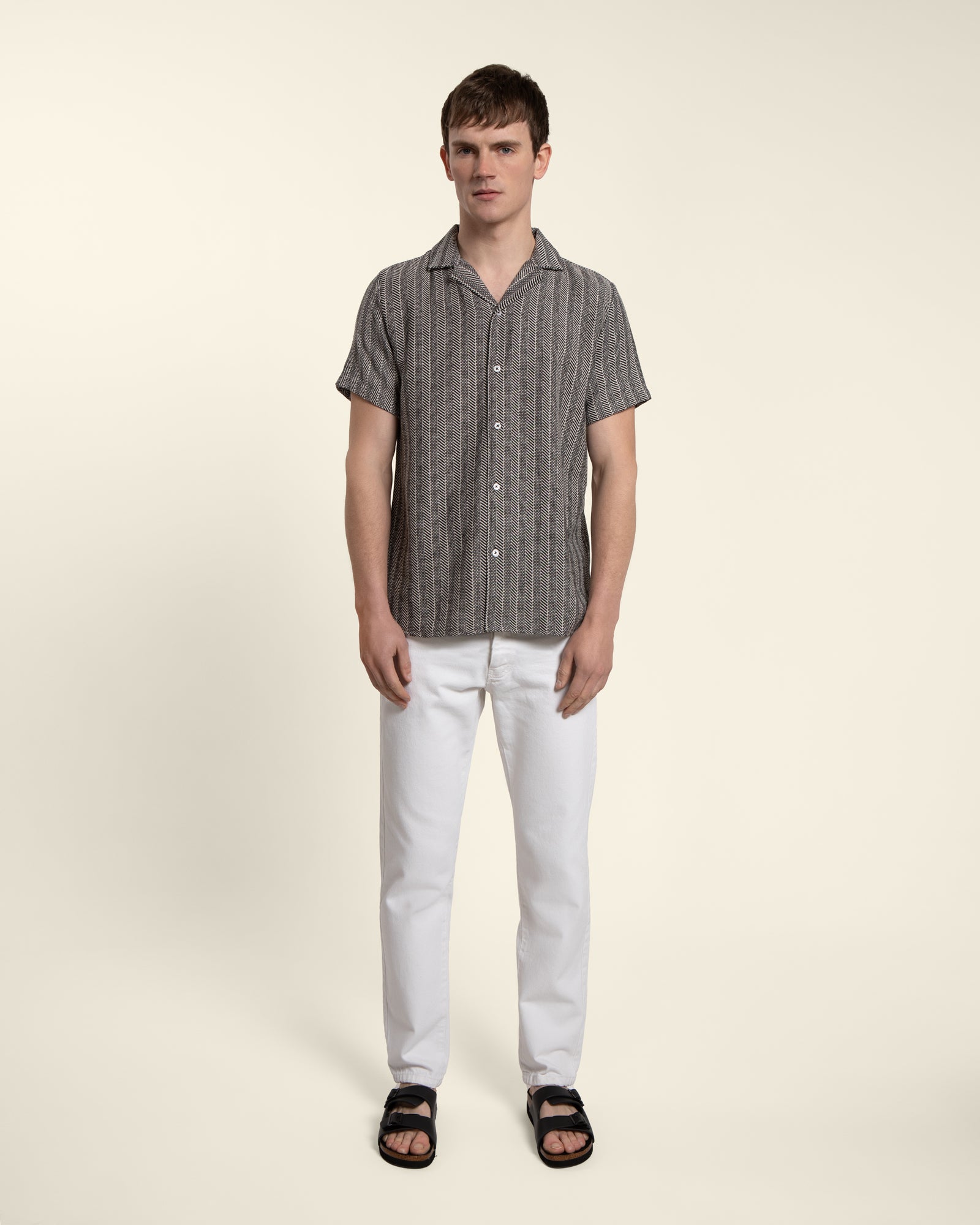 Twill Textured Short Sleeve Shirt