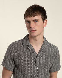 Twill Textured Short Sleeve Shirt