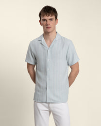 Twill Textured Short Sleeve Shirt