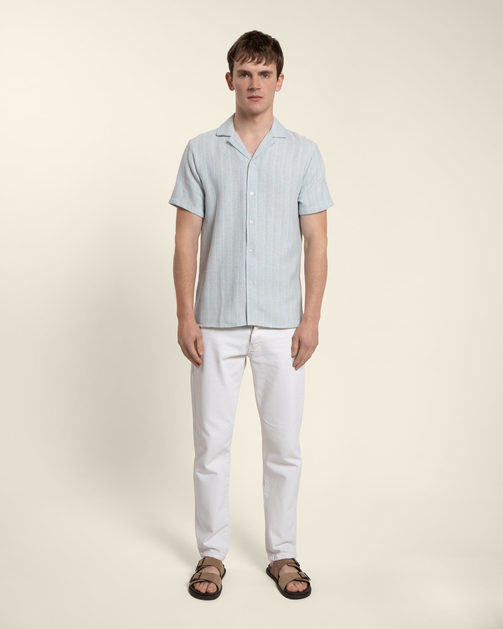 Twill Textured Short Sleeve Shirt