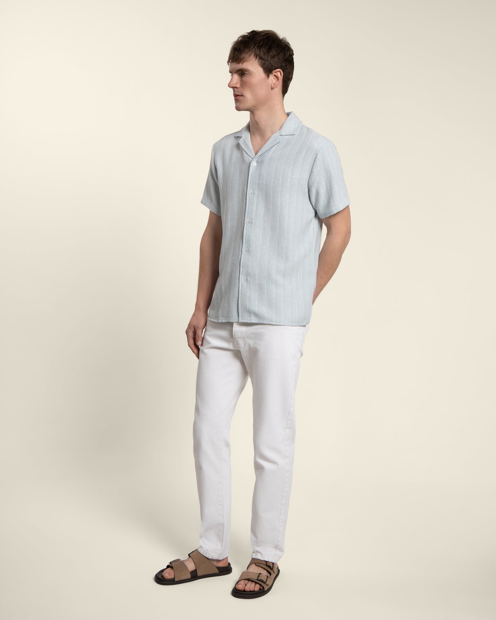 Twill Textured Short Sleeve Shirt