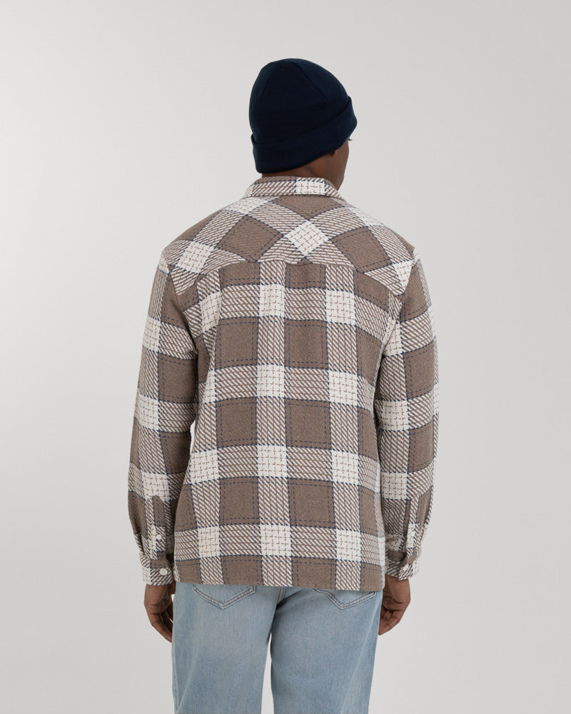 Light Brown &amp; Cream Check Overshirt