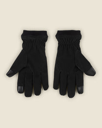 Black Touchscreen Gloves With Fleece Lining