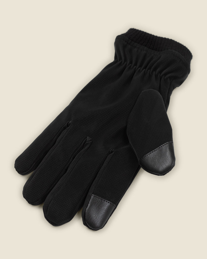 Black Touchscreen Gloves With Fleece Lining
