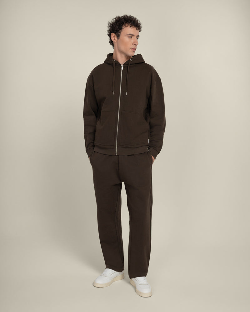 Jelling  –  Heavyweight Zip-Through Hoodie &amp; Wide Leg Jogger Set