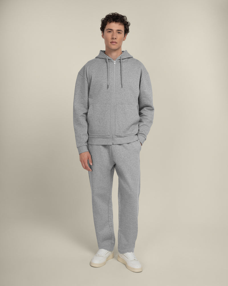 Jelling  –  Heavyweight Zip-Through Hoodie &amp; Wide Leg Jogger Set